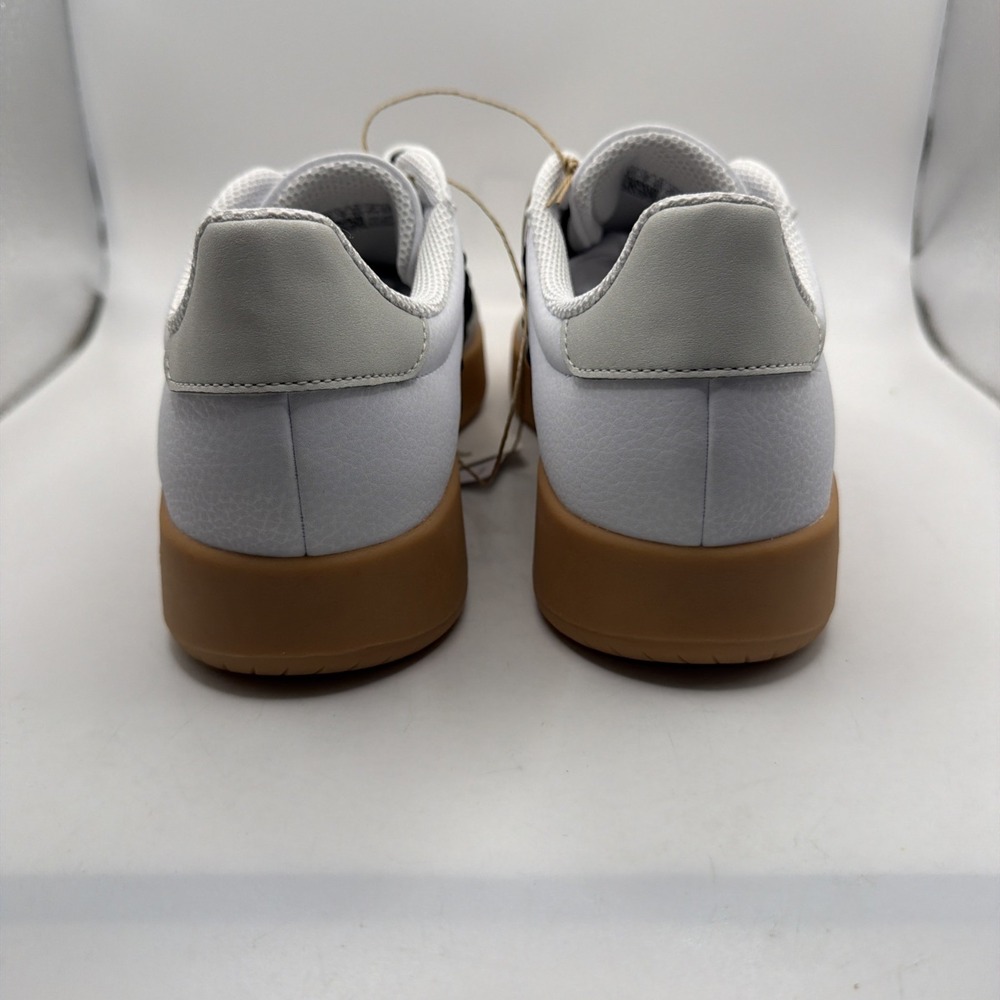 Adidas Women White Black Gum Sole Low Top Striped Athletic Sneakers . Size 11 - Picture 11 of 15